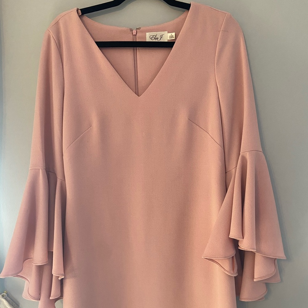 Eliza J Dusty Pink Draped Sleeve Dress Sz 8